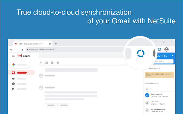 CloudExtend Gmail untuk NetSuite NextGen dari toko web Chrome untuk dijalankan dengan OffiDocs Chromium online