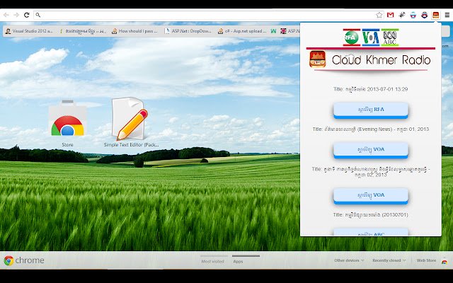 Cloud Khmer Radio из интернет-магазина Chrome будет работать с онлайн-версией OffiDocs Chromium