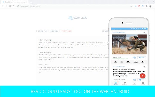 Cloud Leads  from Chrome web store to be run with OffiDocs Chromium online