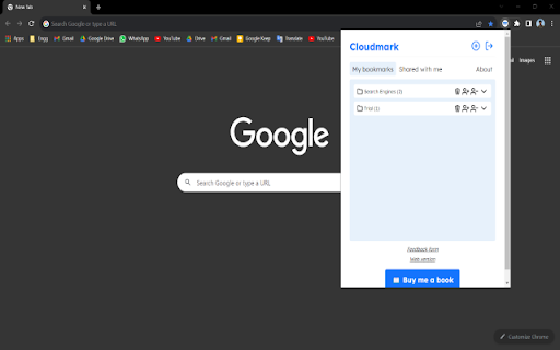 Cloudmark Collaborative Bookmark Manager  from Chrome web store to be run with OffiDocs Chromium online
