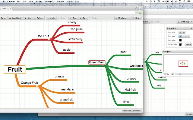 Cloud MindMap  from Chrome web store to be run with OffiDocs Chromium online