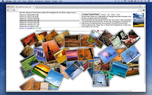 Cloud Photo Viewer  from Chrome web store to be run with OffiDocs Chromium online