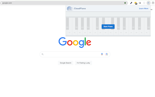 Cloud Piano  from Chrome web store to be run with OffiDocs Chromium online
