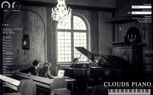 Clouds piano з веб-магазину Chrome, який можна запускати за допомогою OffiDocs Chromium онлайн