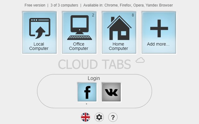 Cloud Tabs จาก Chrome เว็บสโตร์ที่จะรันด้วย OffiDocs Chromium ทางออนไลน์