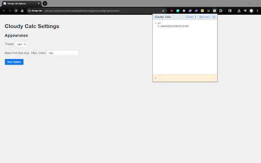 Cloudy Calc  from Chrome web store to be run with OffiDocs Chromium online