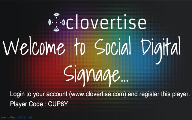Clovertise Social Digital Signage  from Chrome web store to be run with OffiDocs Chromium online