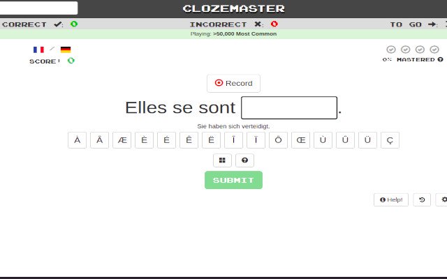 Clozemaster level up popup closer  from Chrome web store to be run with OffiDocs Chromium online