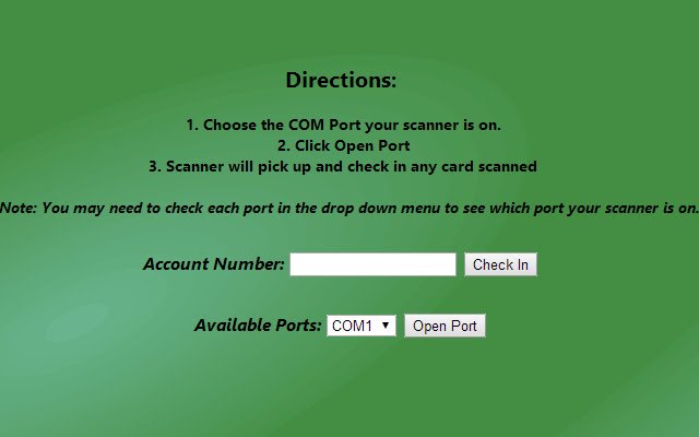 OffiDocs Chromium 온라인에서 실행할 Chrome 웹 스토어의 Club Systems Serial Reader