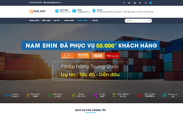 Công cụ đặt hàng Nam Shin Logistic  from Chrome web store to be run with OffiDocs Chromium online