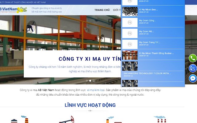 Công Ty Xi Mạ AB Việt Nam depuis la boutique en ligne Chrome sera exécuté avec OffiDocs Chromium en ligne