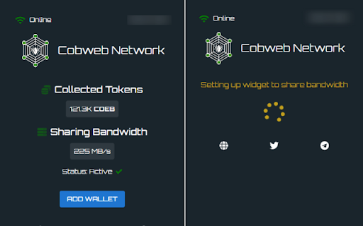 Cobweb Network  from Chrome web store to be run with OffiDocs Chromium online