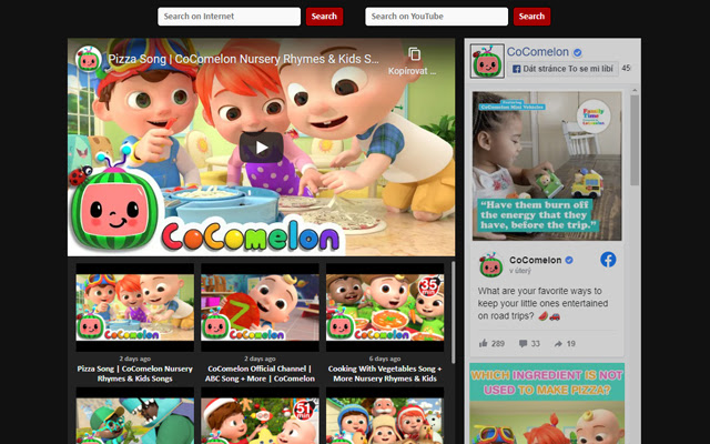 Youtube untuk Kanak-kanak Cocomelon daripada kedai web Chrome untuk dijalankan dengan OffiDocs Chromium dalam talian