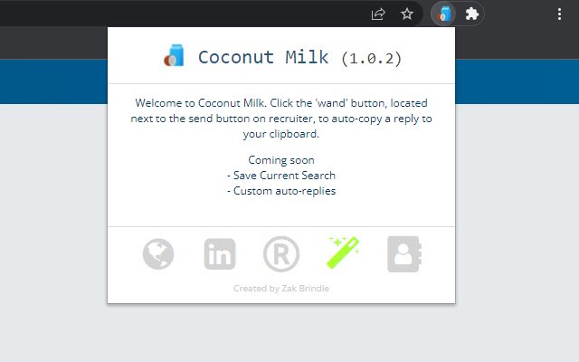 Coconut Milk mula sa Chrome web store na tatakbo sa OffiDocs Chromium online