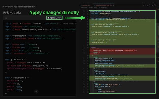 Codaware, by EasyCode  from Chrome web store to be run with OffiDocs Chromium online
