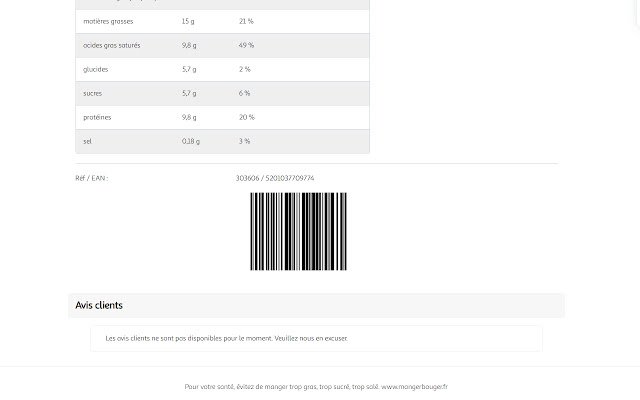Code barres sur Auchan Drive  from Chrome web store to be run with OffiDocs Chromium online