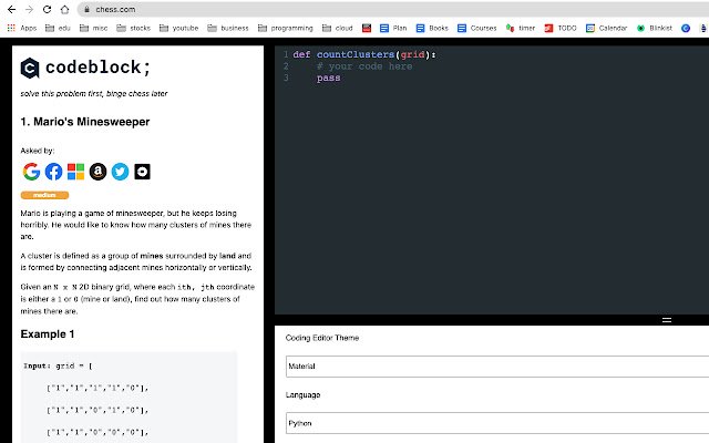 codeblock din magazinul web Chrome pentru a fi rulat cu OffiDocs Chromium online