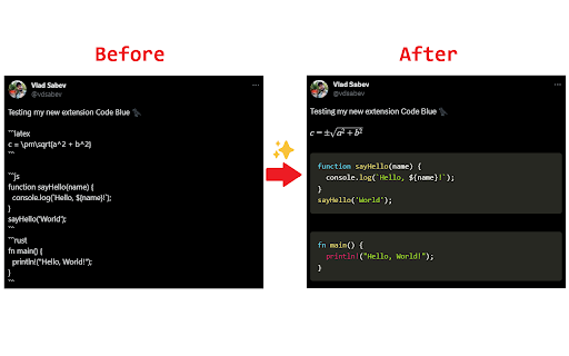 Code Blue  from Chrome web store to be run with OffiDocs Chromium online