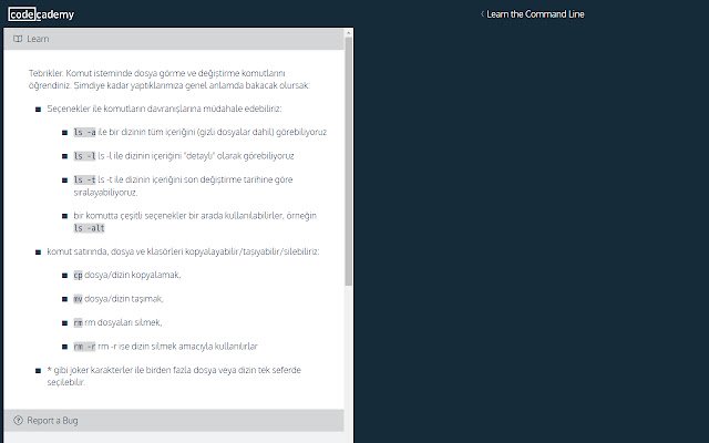 Codecademy Dersleri Turkce Ceviri  from Chrome web store to be run with OffiDocs Chromium online