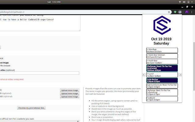 CodeCal de Chrome web store se ejecutará con OffiDocs Chromium en línea