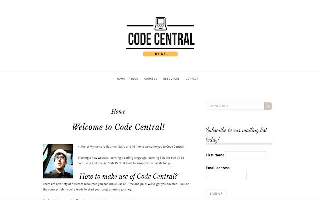 Code Central van NS Leer online geld verdienen vanuit de Chrome-webwinkel om te worden uitgevoerd met OffiDocs Chromium online