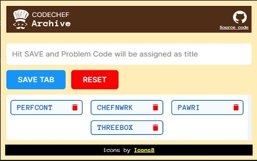 Codechef archive  from Chrome web store to be run with OffiDocs Chromium online