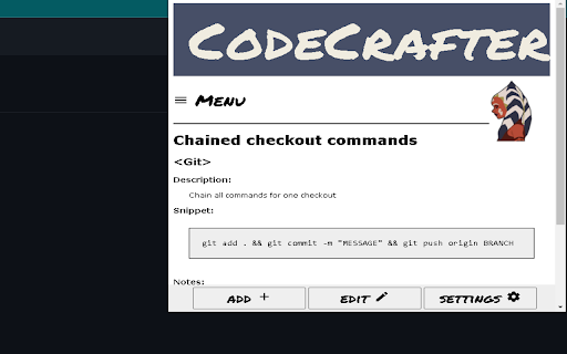 CodeCrafter  from Chrome web store to be run with OffiDocs Chromium online