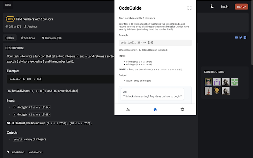 CodeGuide  from Chrome web store to be run with OffiDocs Chromium online