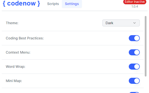 CodeNow ServiceNow Scripting Enhancements  from Chrome web store to be run with OffiDocs Chromium online