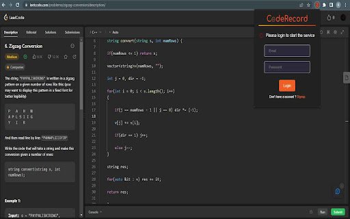 Coderecord  from Chrome web store to be run with OffiDocs Chromium online