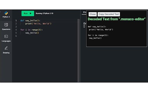 CoderLifter  from Chrome web store to be run with OffiDocs Chromium online