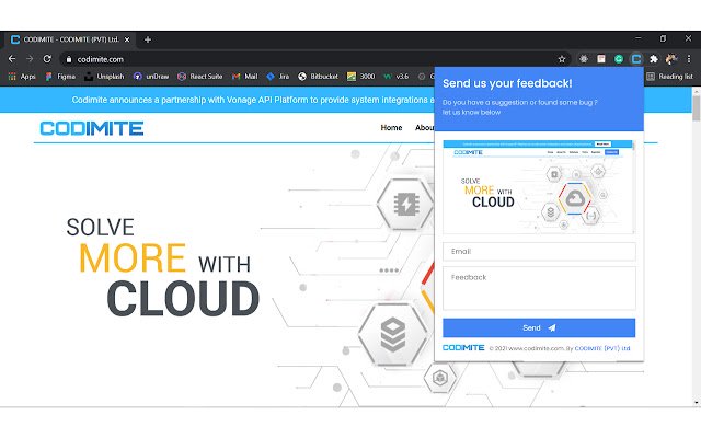 Codimite Issue Reporter  from Chrome web store to be run with OffiDocs Chromium online