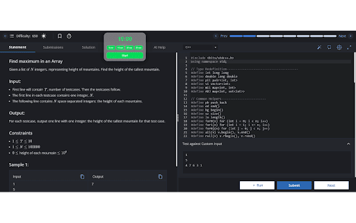 Coding Timer Smart Popup and Draggable  from Chrome web store to be run with OffiDocs Chromium online