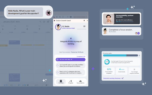 Codums Growth Coach  from Chrome web store to be run with OffiDocs Chromium online
