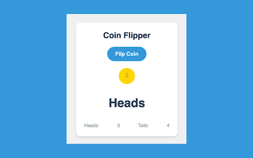 Coin Flipper  from Chrome web store to be run with OffiDocs Chromium online