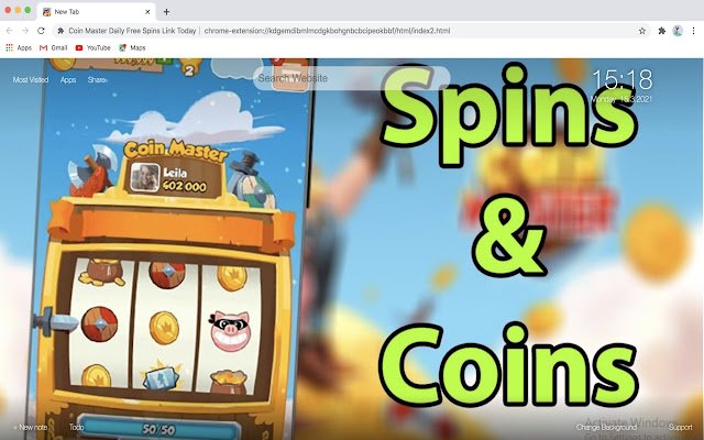 Coin Master Daily Free Spins Link Today desde la tienda web de Chrome para ejecutarse con OffiDocs Chromium en línea