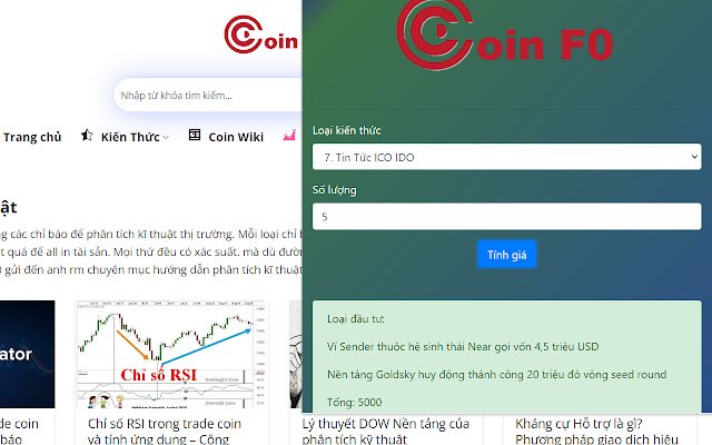 Coin News Investment mula sa Chrome web store na tatakbo sa OffiDocs Chromium online