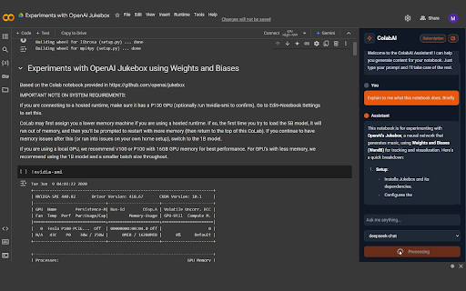 ColabAI  from Chrome web store to be run with OffiDocs Chromium online