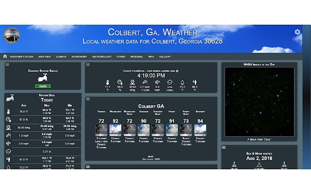 Chrome 网上商店的 Colbert Weather 将通过 OffiDocs Chromium 在线运行