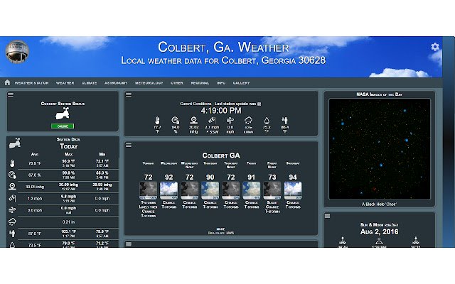 ক্রোম ওয়েব স্টোর থেকে Colbert Weather অনলাইনে OffiDocs Chromium এর সাথে চালানো হবে