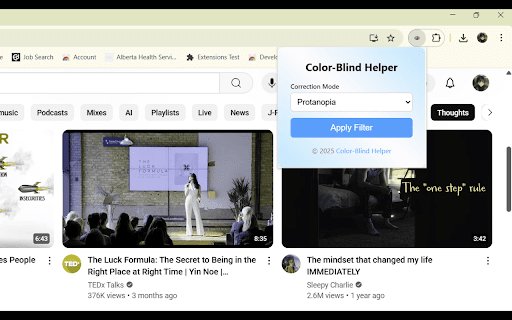 Color Blind Helper  from Chrome web store to be run with OffiDocs Chromium online