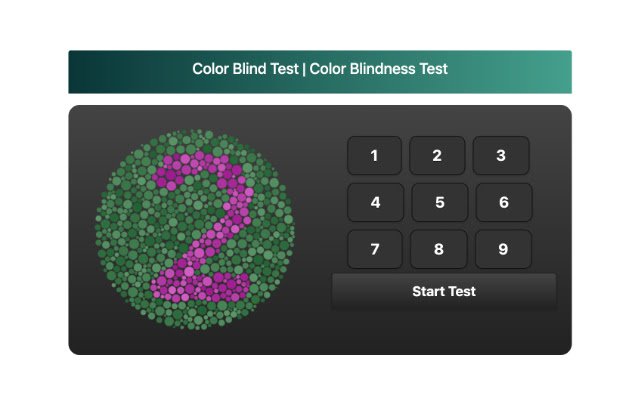 اختبار عمى الألوان | اختبار عمى الألوان من متجر Chrome الإلكتروني ليتم تشغيله باستخدام OffiDocs Chromium عبر الإنترنت