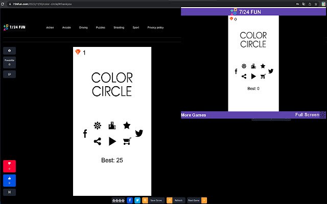 Color Circle Game Arcade Game  from Chrome web store to be run with OffiDocs Chromium online