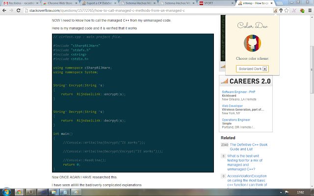 Color Dev  from Chrome web store to be run with OffiDocs Chromium online