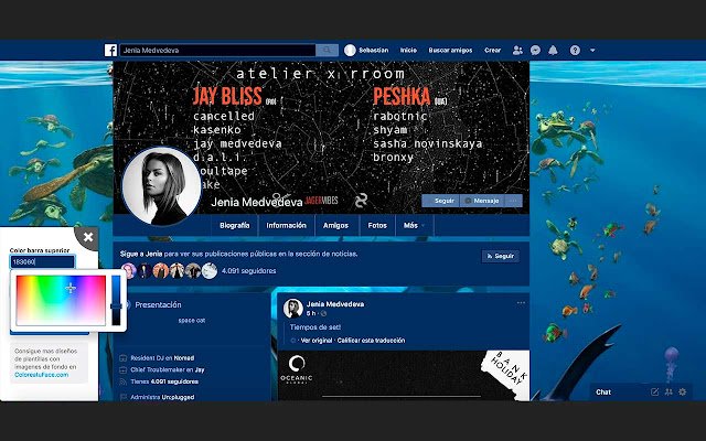 Colorea tu Facebook  from Chrome web store to be run with OffiDocs Chromium online