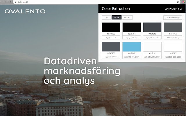 Trích xuất màu của Qvalento từ cửa hàng Chrome trực tuyến sẽ được chạy với OffiDocs Chromium trực tuyến