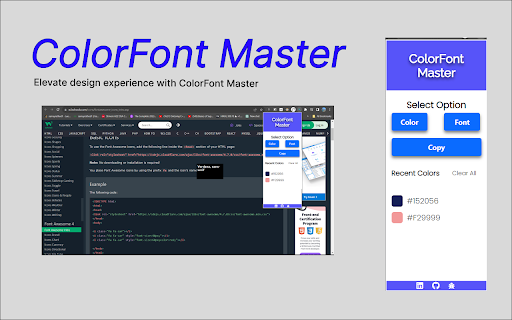 ColorFont Master  from Chrome web store to be run with OffiDocs Chromium online