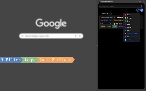 Colorful bookmark  from Chrome web store to be run with OffiDocs Chromium online