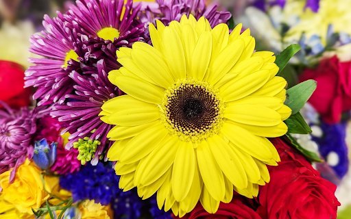 Colorful bouquet of flowers  from Chrome web store to be run with OffiDocs Chromium online