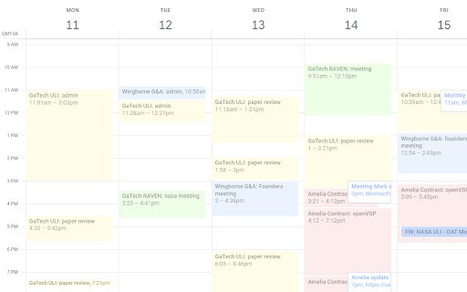 Colorful Calendar Events  from Chrome web store to be run with OffiDocs Chromium online